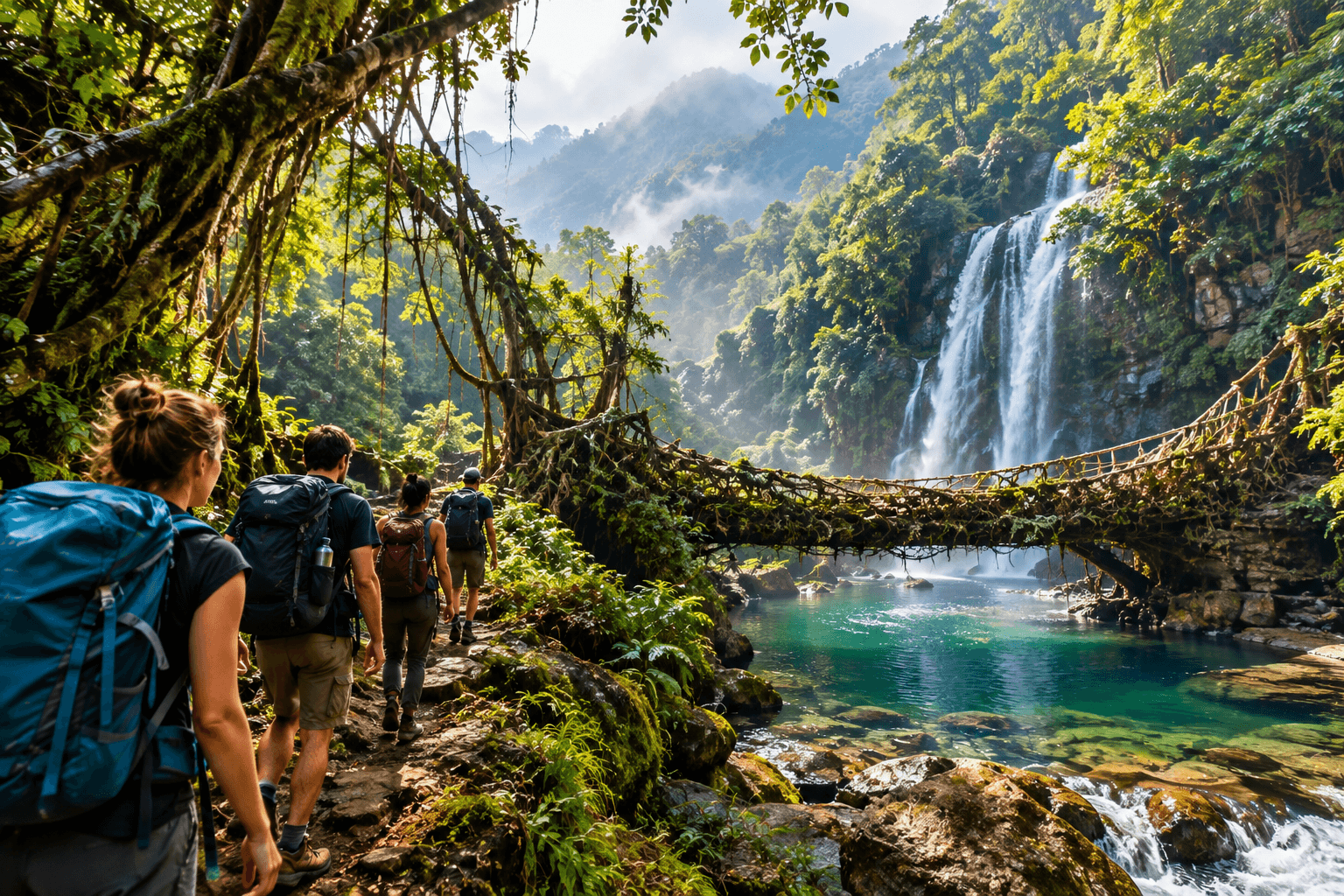 Misty Jungle Waterfall Hike (1)